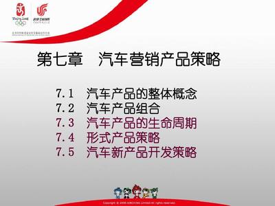 第七章 汽车产品策略