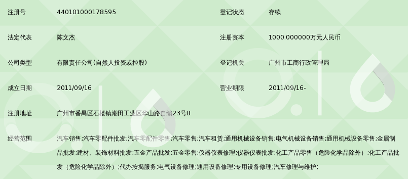 广州文华福瑞汽车销售
